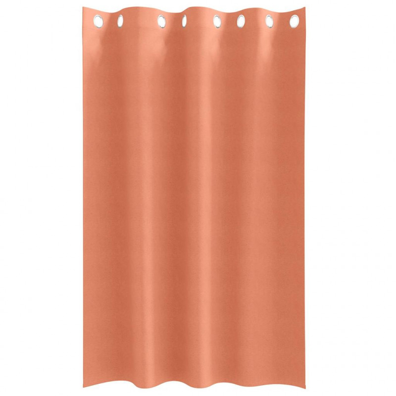 Firany blackout z kółkami 2 pcs terakota 175 x 140 cm Poliester