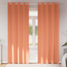 Firany blackout z kółkami 2 pcs terakota 225 x 140 cm Poliester