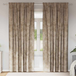 Zasłony z weluru 2 pcs szampański 225 x 140 cm Aksamit