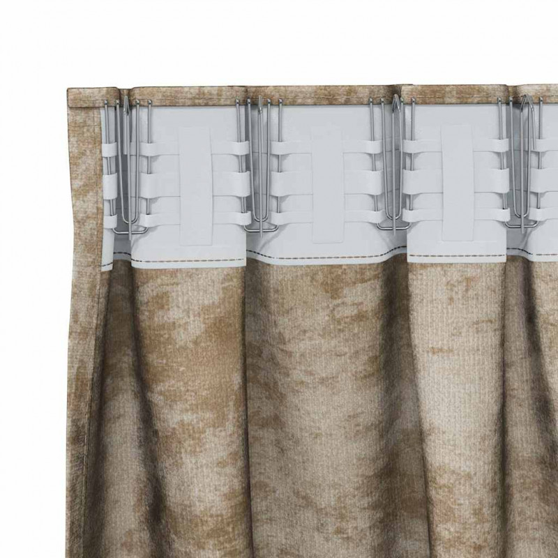 Zasłony z weluru 2 pcs szampański 225 x 140 cm Aksamit