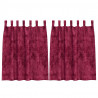 Zasłony z weluru 2 pcs Czerwone wino 140 x 140 cm Aksamit