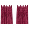 Zasłony z weluru 2 pcs czerwone wino 175 x 140 cm Aksamit