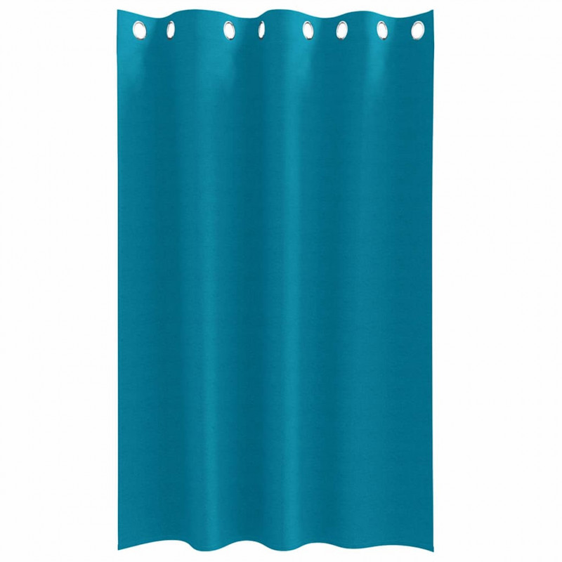 Firany blackout z kółkami 2 pcs Turkusowy 175 x 140 cm