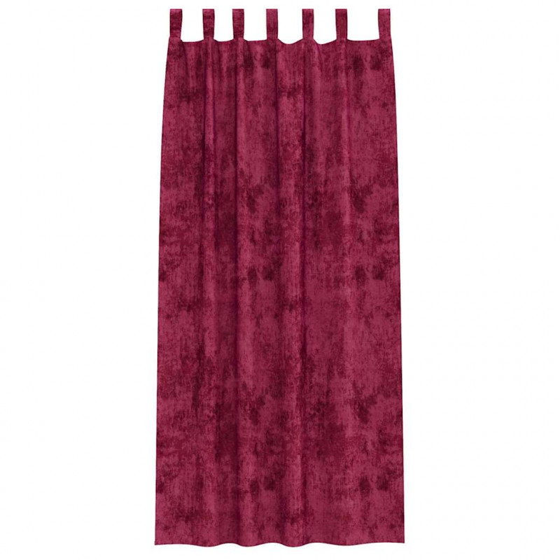 Zasłony z weluru 2 pcs czerwone wino 260 x 140 cm Aksamit