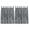 Zasłony z weluru 2 pcs Srebrnoszary 140 x 140 cm Aksamit