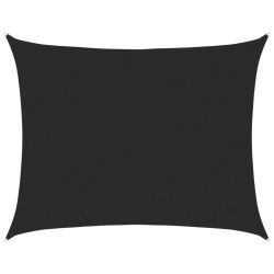 Żagiel przeciwsłoneczny, 160 g/m², prostokątny, czarny, 6x8 m