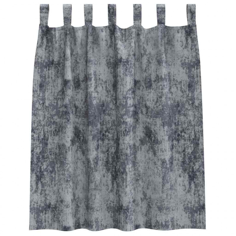 Zasłony z weluru 2 pcs Srebrnoszary 140 x 140 cm Aksamit