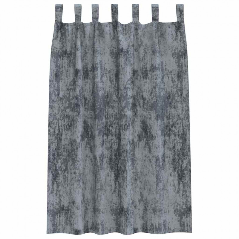 Zasłony z weluru 2 pcs Srebrnoszary 175 x 140 cm Aksamit