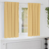 Firany blackout z kółkami 2 pcs Beżowy 175 x 140 cm Poliester