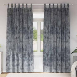 Zasłony z weluru 2 pcs Srebrnoszary 225 x 140 cm Aksamit