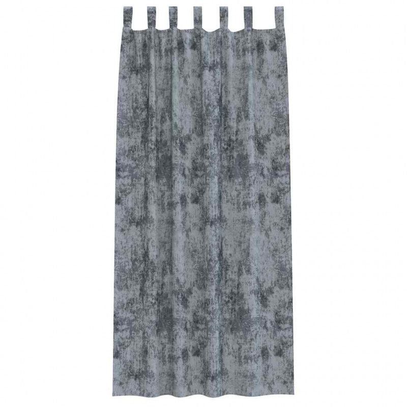 Zasłony z weluru 2 pcs Srebrnoszary 225 x 140 cm Aksamit