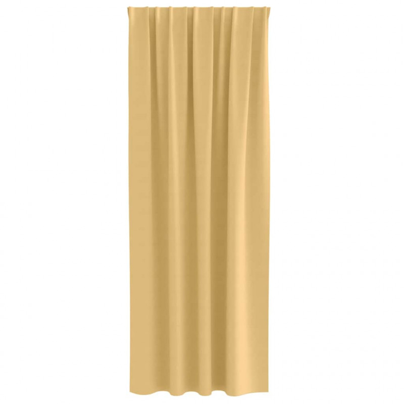 Firany blackout z kółkami 2 pcs Beżowy 225 x 140 cm Poliester