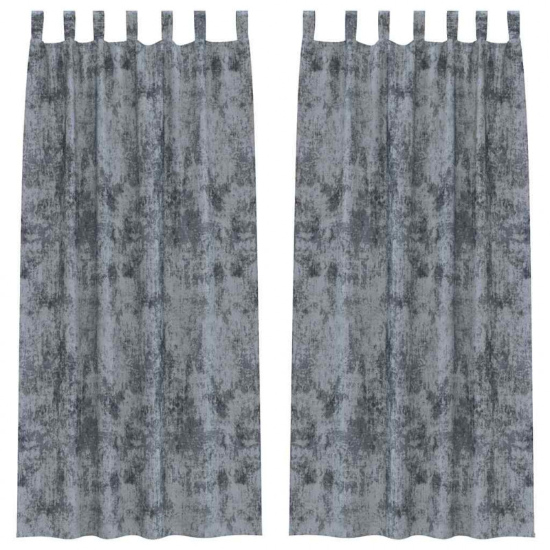 Zasłony z weluru 2 pcs Srebrnoszary 245 x 140 cm Aksamit