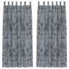 Zasłony z weluru 2 pcs Srebrnoszary 245 x 140 cm Aksamit