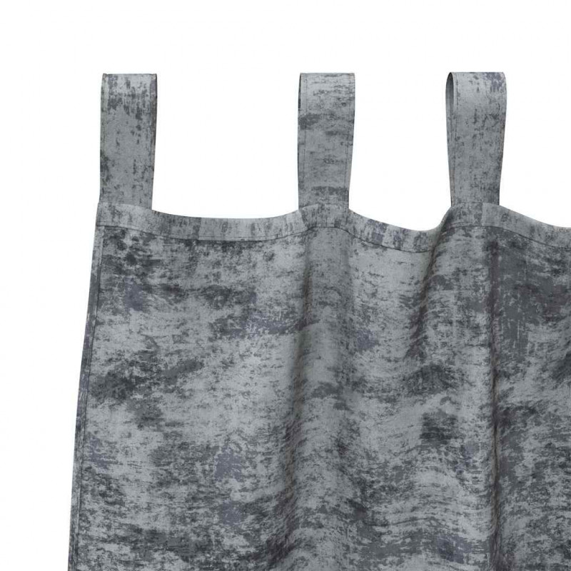 Zasłony z weluru 2 pcs Srebrnoszary 260 x 140 cm Aksamit