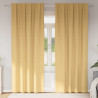 Firany blackout z kółkami 2 pcs Beżowy 260 x 140 cm Poliester