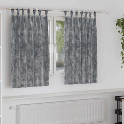 Zasłony z weluru z zasłonami 2 pcs Szary 140 x 140 cm Aksamit