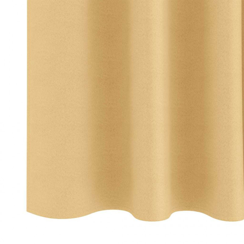 Firany blackout z kółkami 2 pcs Beżowy 260 x 140 cm Poliester