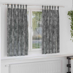Zasłony z weluru z zasłonami 2 pcs Szary 175 x 140 cm Aksamit