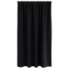 Firany blackout z kółkami 2 pcs Czarny 140 x 140 cm Poliester