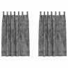 Zasłony z weluru z zasłonami 2 pcs Szary 175 x 140 cm Aksamit
