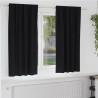 Firany blackout z kółkami 2 pcs Czarny 175 x 140 cm Poliester
