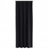 Firany blackout z kółkami 2 pcs Czarny 225 x 140 cm Poliester