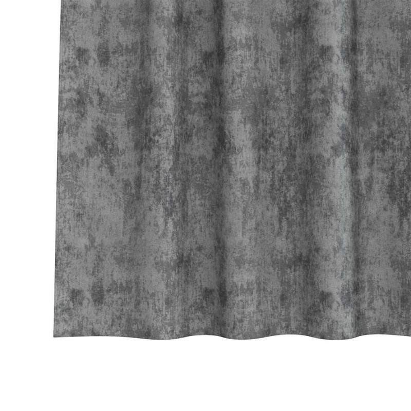 Zasłony z weluru z zasłonami 2 pcs Szary 245 x 140 cm Aksamit