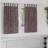Zasłony z weluru z zasłonami 2 pcs Brązowy 140 x 140 cm Aksamit
