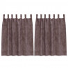 Zasłony z weluru z zasłonami 2 pcs Brązowy 140 x 140 cm Aksamit