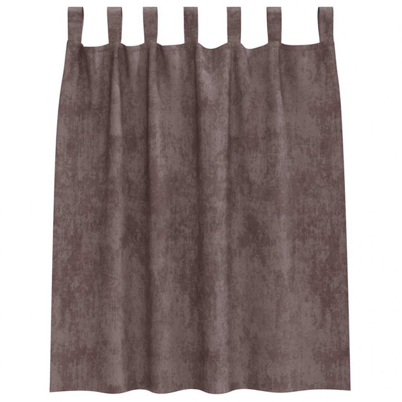 Zasłony z weluru z zasłonami 2 pcs Brązowy 140 x 140 cm Aksamit