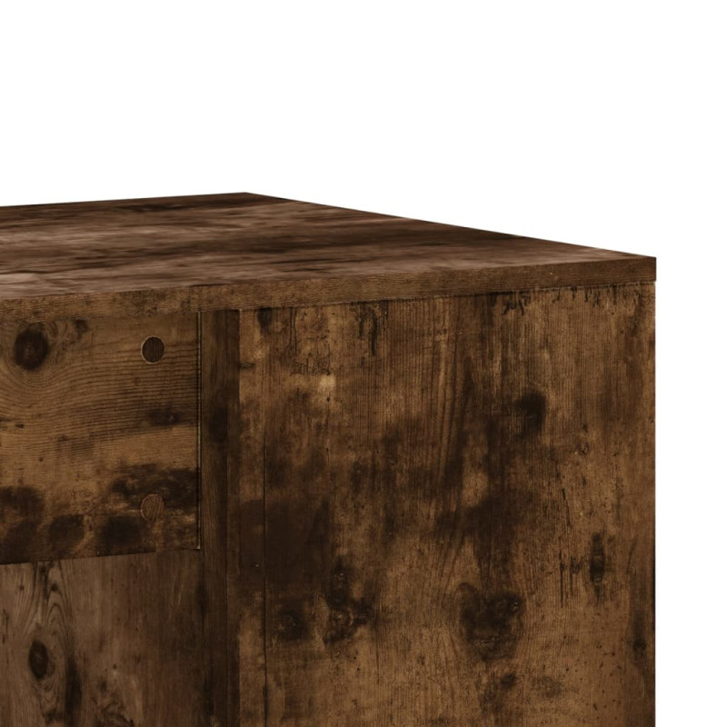 Biurko, przydymiony dąb, 102x50x75 cm, materiał drewnopochodny