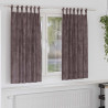 Zasłony z weluru z zasłonami 2 pcs Brązowy 175 x 140 cm Aksamit