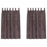 Zasłony z weluru z zasłonami 2 pcs Brązowy 175 x 140 cm Aksamit