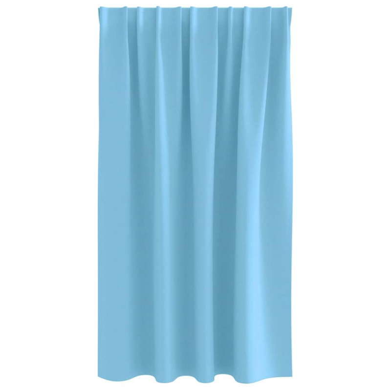 Firany blackout z kółkami 2 pcs Jasnoniebieski 140 x 140 cm