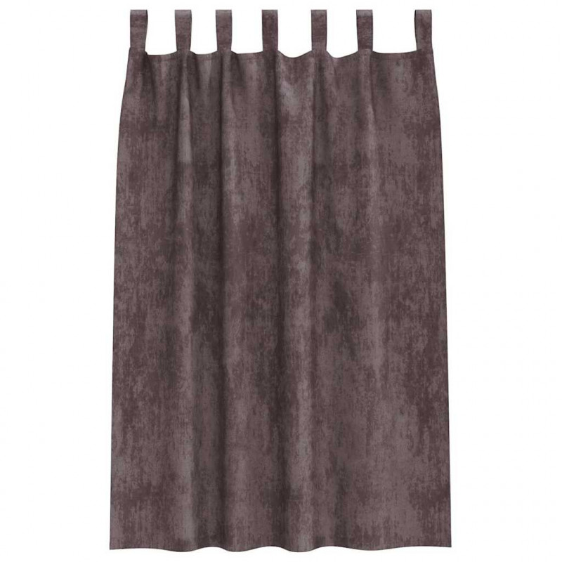 Zasłony z weluru z zasłonami 2 pcs Brązowy 175 x 140 cm Aksamit