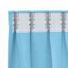 Firany blackout z kółkami 2 pcs Jasnoniebieski 140 x 140 cm