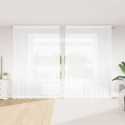 Firanka Koronkowa z zasłonami Biały 300 x 300 cm Poliester