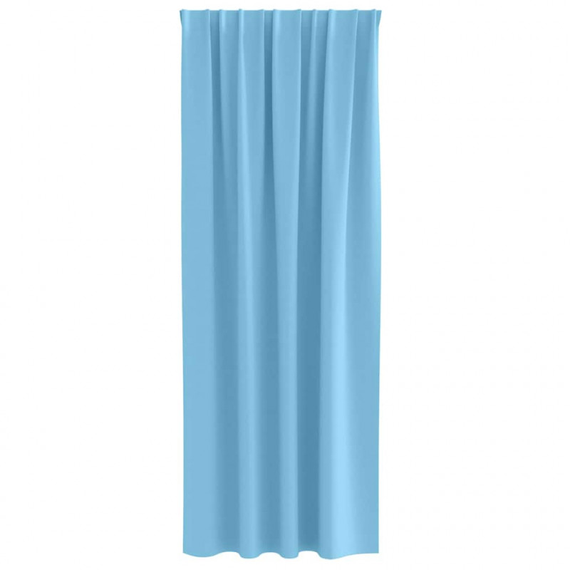 Firany blackout z kółkami 2 pcs Jasnoniebieski 245 x 140 cm