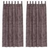 Zasłony z weluru z zasłonami 2 pcs Brązowy 260 x 140 cm Aksamit