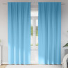 Firany blackout z kółkami 2 pcs Jasnoniebieski 260 x 140 cm