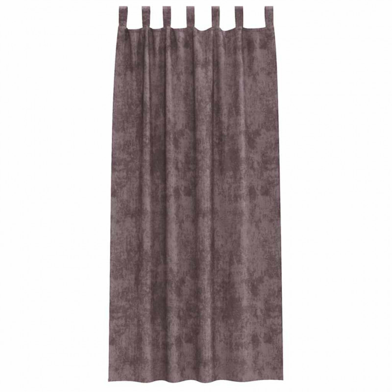 Zasłony z weluru z zasłonami 2 pcs Brązowy 260 x 140 cm Aksamit