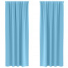 Firany blackout z kółkami 2 pcs Jasnoniebieski 260 x 140 cm