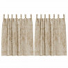 Zasłony z weluru z zasłonami 2 pcs Kremowy 140 x 140 cm Aksamit