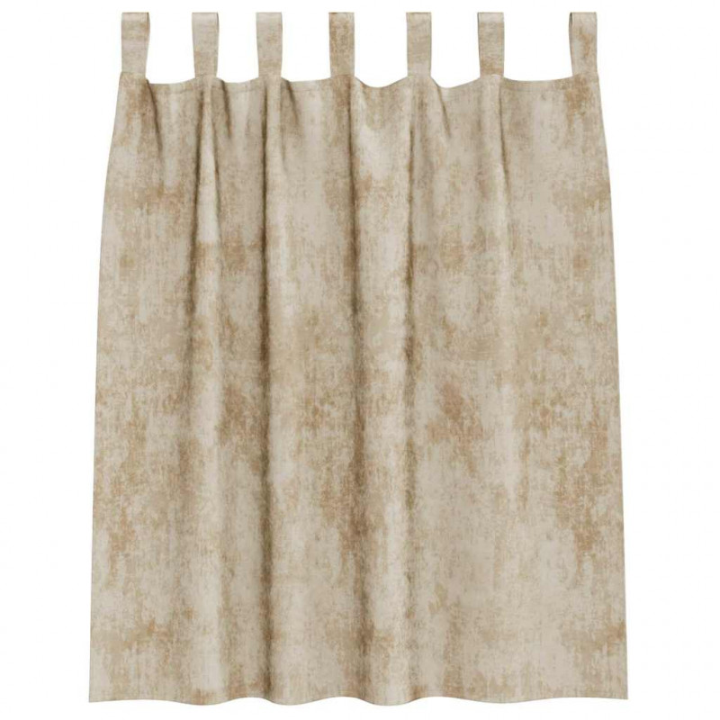 Zasłony z weluru z zasłonami 2 pcs Kremowy 140 x 140 cm Aksamit