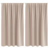 Firany blackout z kółkami 2 pcs Ciemnoszary 140 x 140 cm