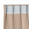 Firany blackout z kółkami 2 pcs Ciemnoszary 140 x 140 cm