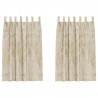 Zasłony z weluru z zasłonami 2 pcs Kremowy 175 x 140 cm Aksamit