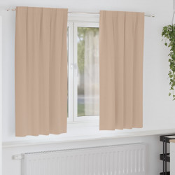 Firany blackout z kółkami 2 pcs Ciemnoszary 175 x 140 cm