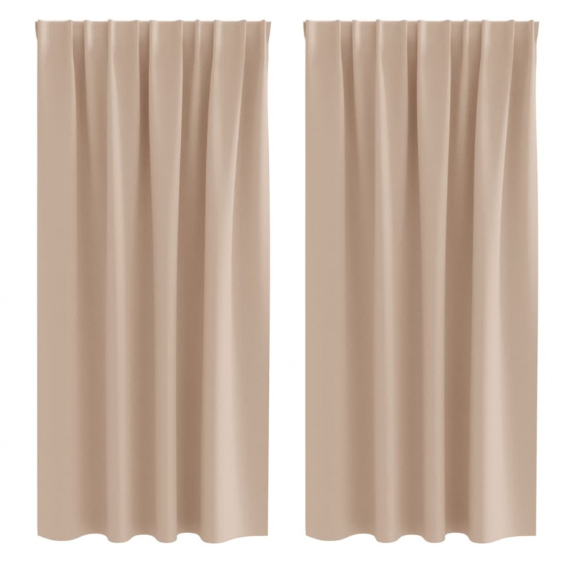Firany blackout z kółkami 2 pcs Ciemnoszary 175 x 140 cm